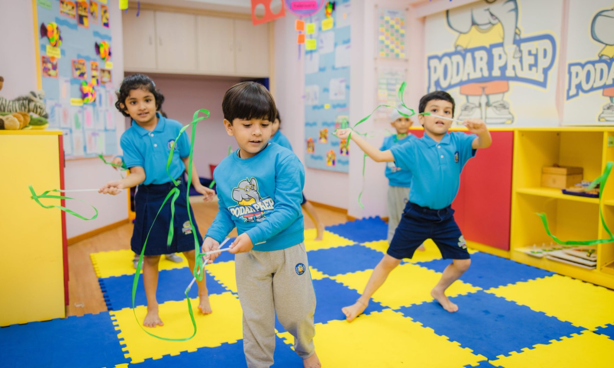 Preschool children learning through music and movement activities
